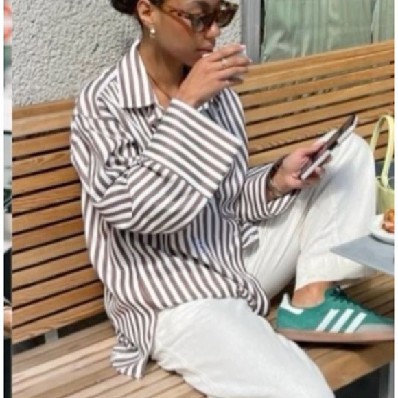 Striped Button Down Shirt - Picture 2 of 7